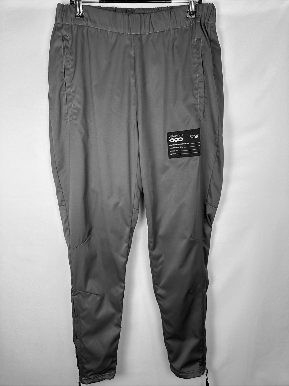 Yubikwate Men's Green Gray Lightweight Joggers with Patch Detail Size Medium - Picture 2 of 14